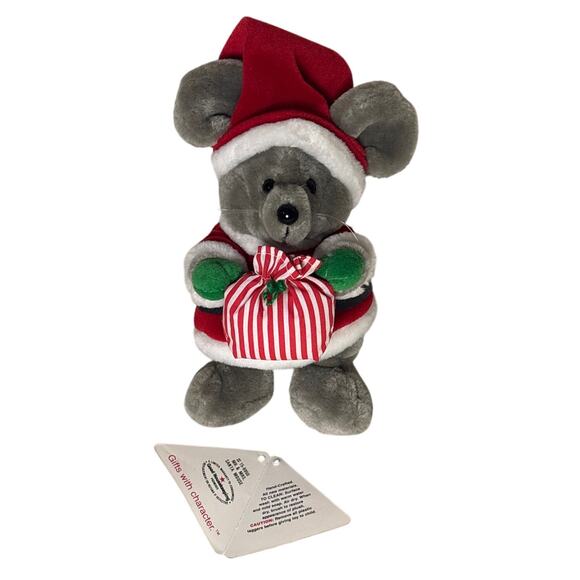 1986 Dakin Mr & Mrs Santa Mouse Plush Set w/ Original Tags Vintage Korea - Picture 9 of 16